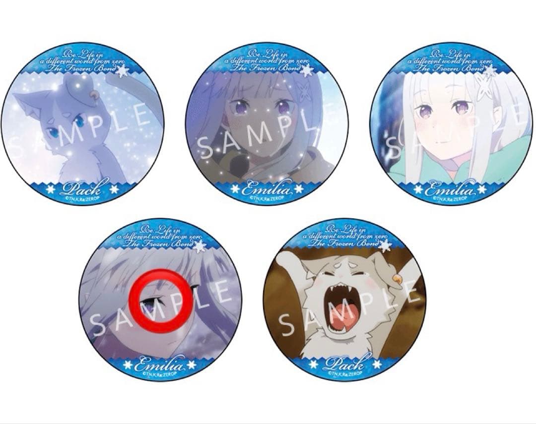 Re:ゼロから始める異世界生活 氷結の絆 劇場グッズ 缶バッジ エミリア