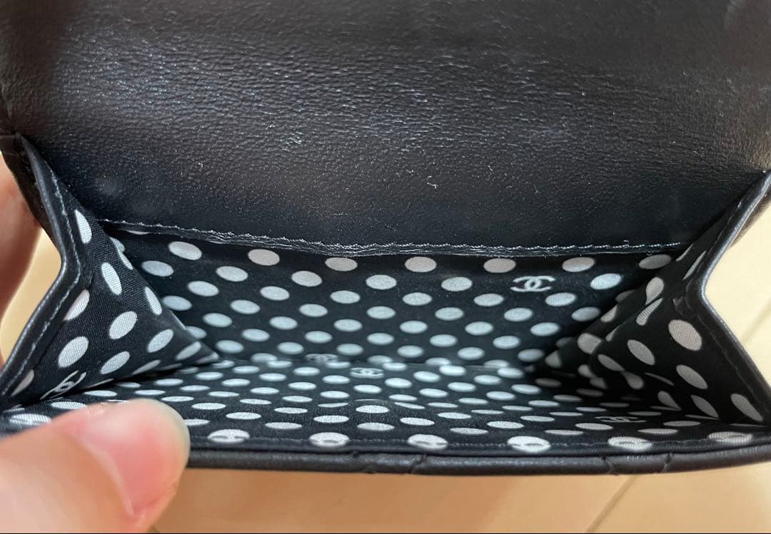 CHANEL ラムスキン スモールフラップウォレット AP3808 ブラック