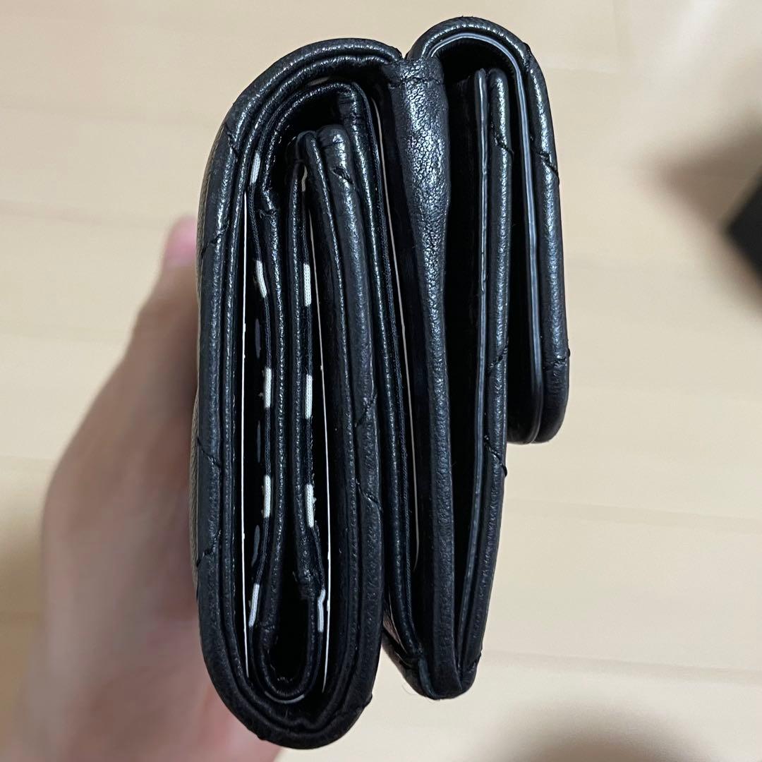CHANEL ラムスキン スモールフラップウォレット AP3808 ブラック