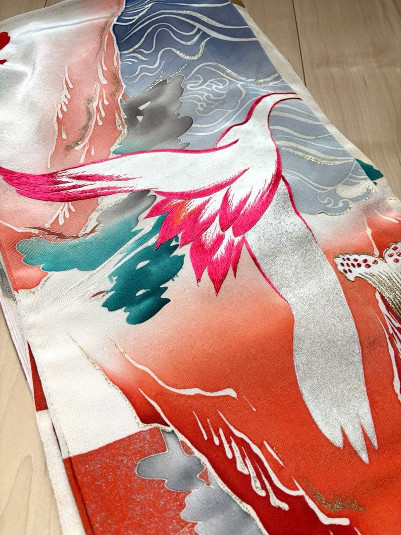 アンティーク 振袖 成人式 婚礼 花嫁衣装 大正ロマン 鶴