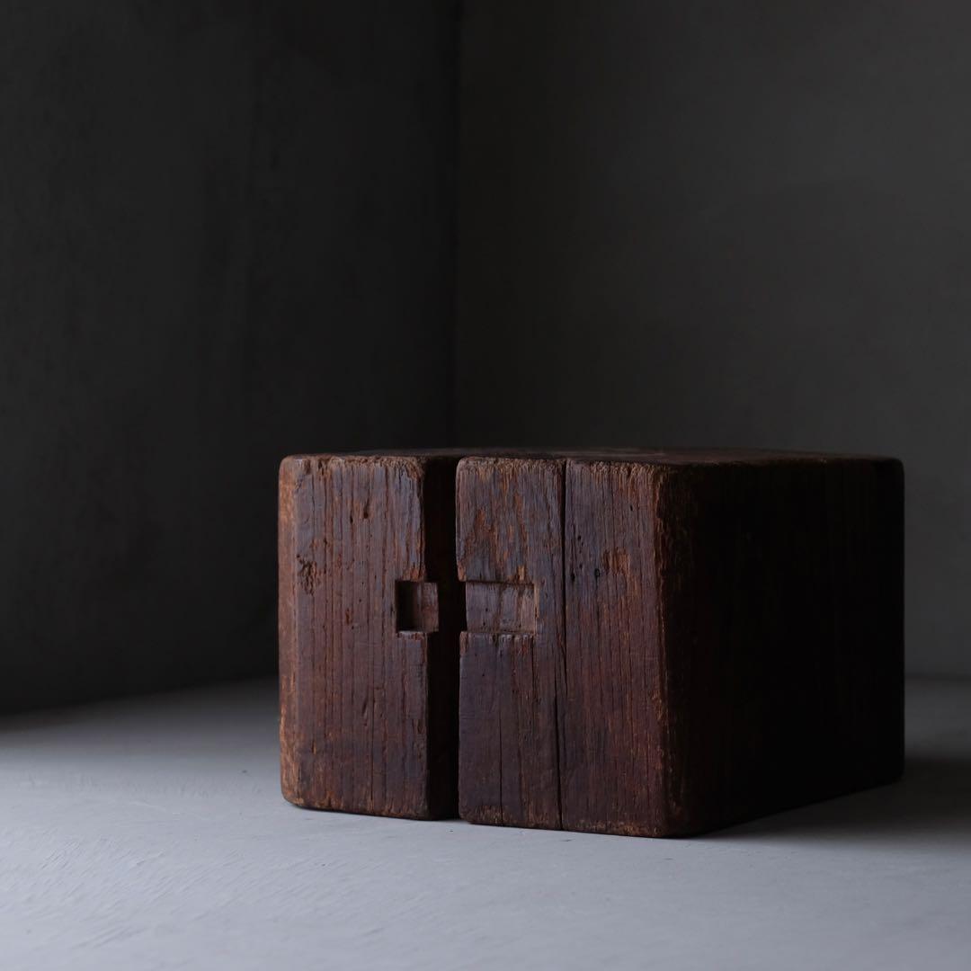 欅材 古い作業台　花台 展示台 オブジェ 古道具 骨董 アンティーク レトロ