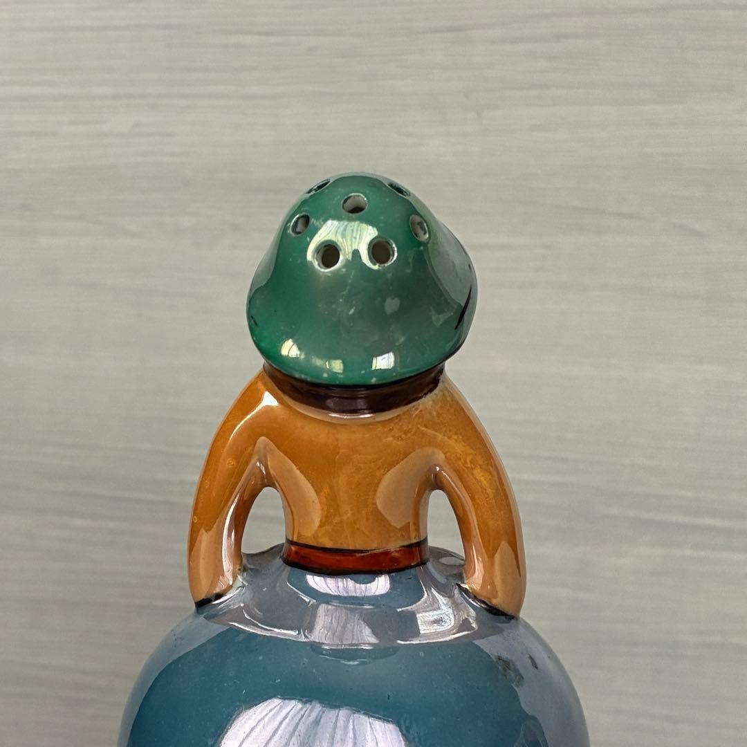 オールドノリタケ　アールデコ調デコレディーのパウダーシェーカー　置物　インテリア