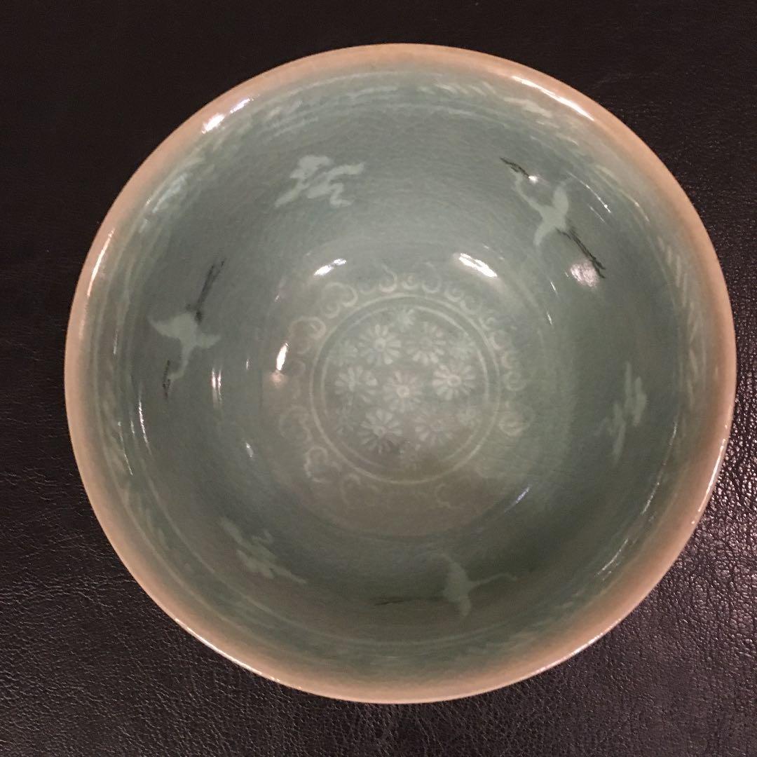 韓国青磁　象軒陶芸　月城窯　茶碗