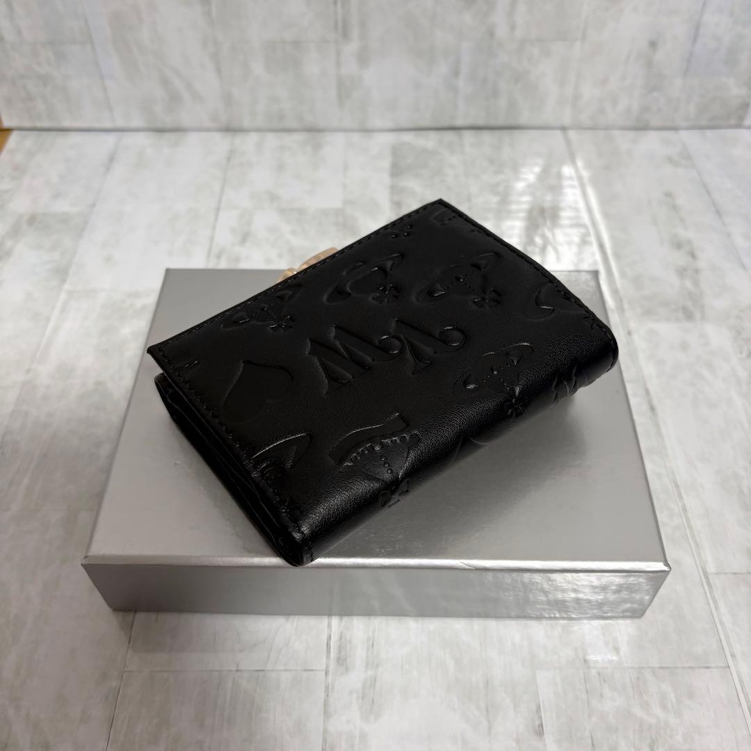 Vivienne Westwood 3つ折り財布 / ブラック/ゴールドロゴ