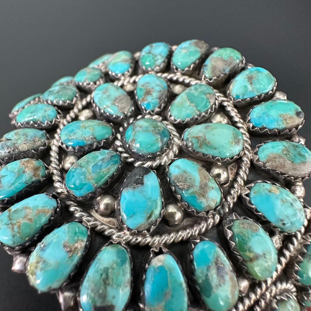 Navajo JW刻印　クラスターターコイズ バングル