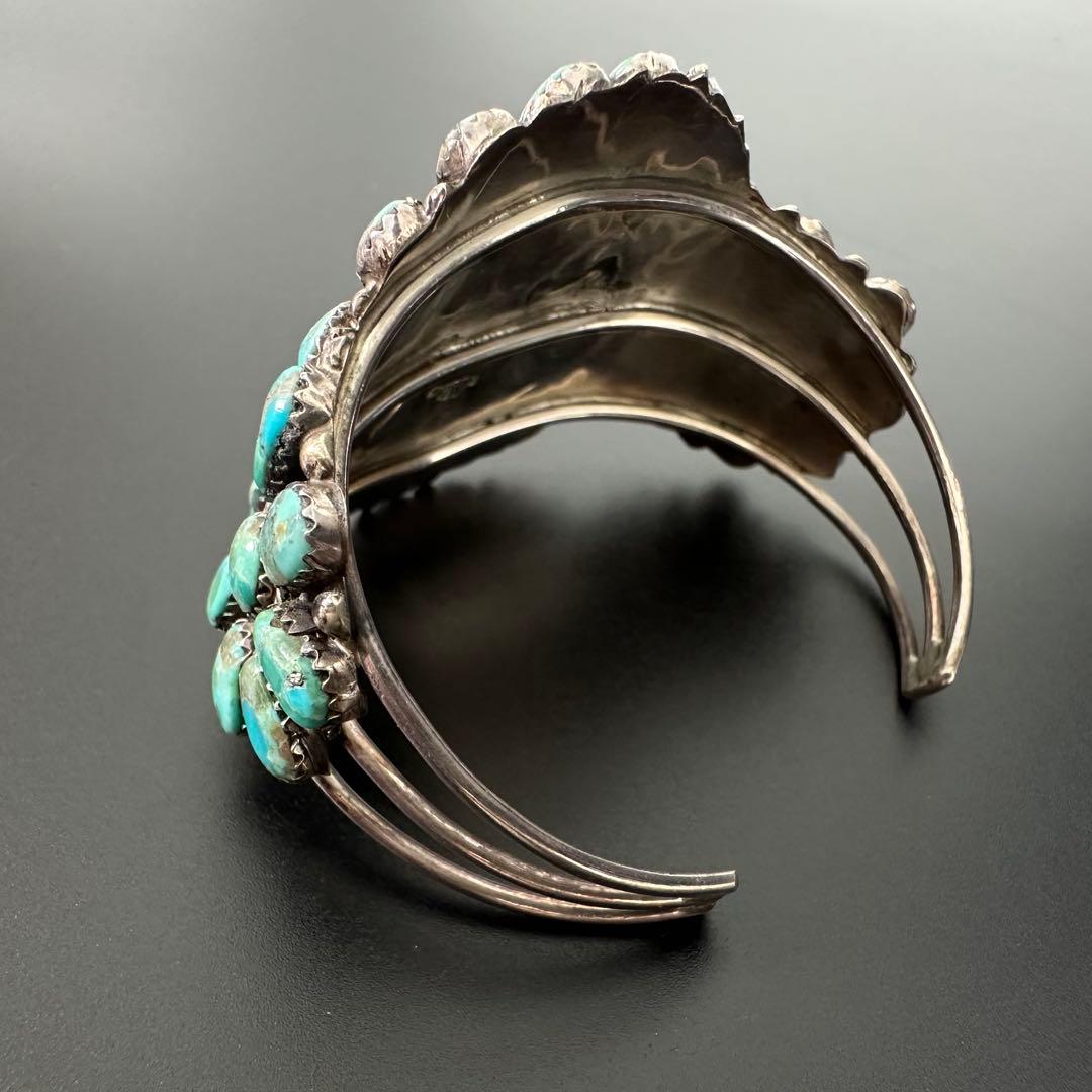 Navajo JW刻印　クラスターターコイズ バングル