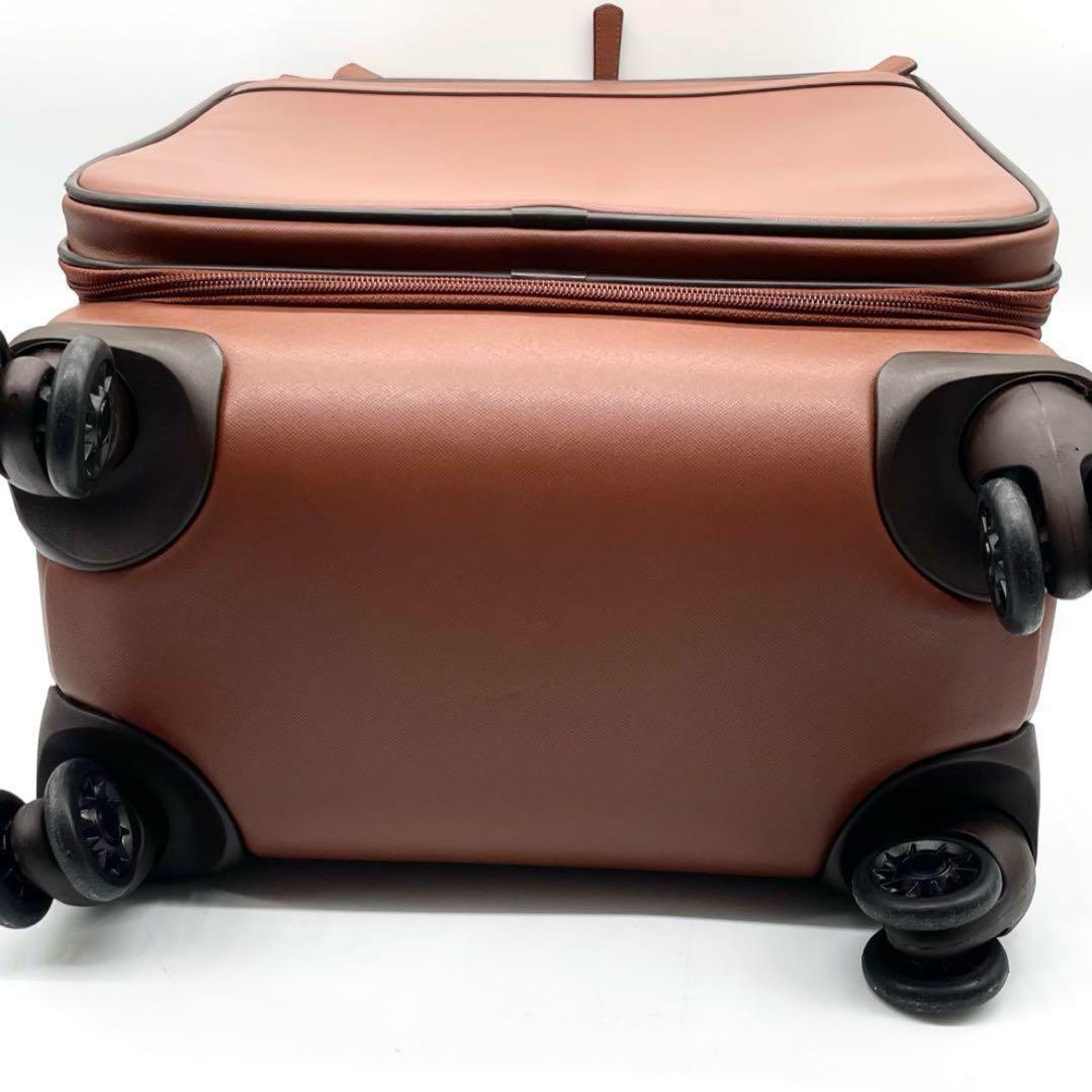 【極美品】コーチ キャリーケース レザー スーツケース 南京錠 ポーチ付 茶