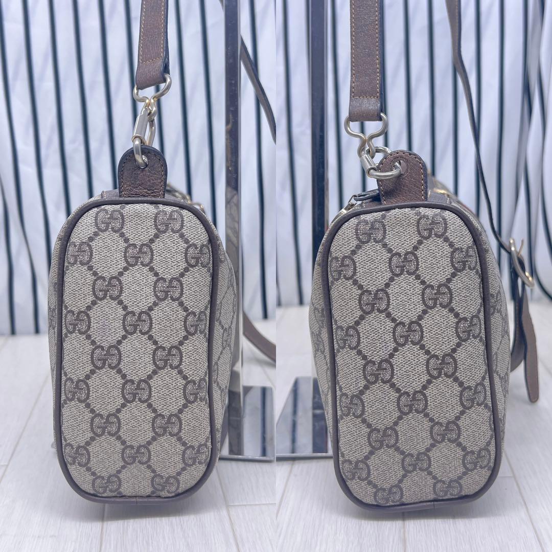 【美品】GUCCI×オールドグッチ斜めがけPVCシェリーラインショルダーバッグ