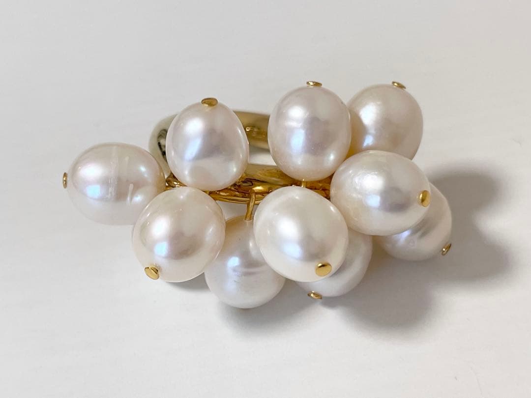 【希少！早い者勝ち！】JIL SANDER ジルサンダー　パールリング　ゴールド