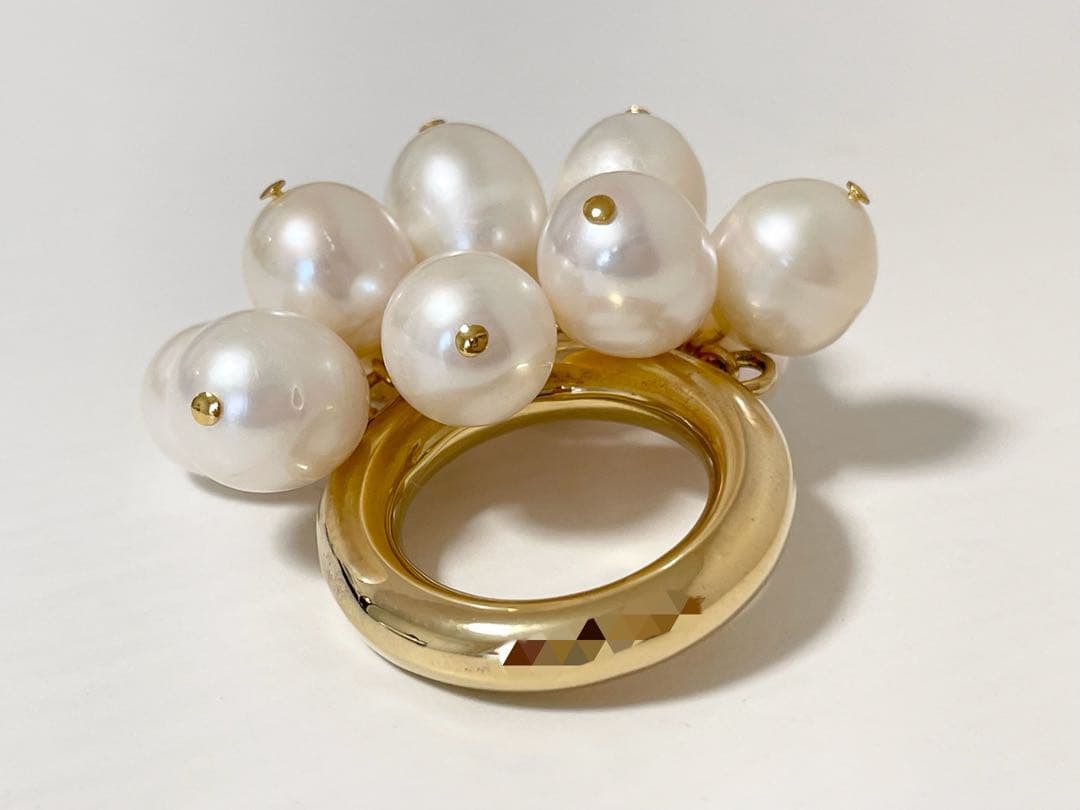 【希少！早い者勝ち！】JIL SANDER ジルサンダー　パールリング　ゴールド