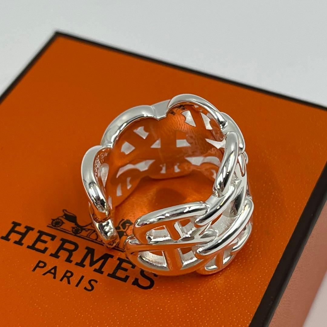 新品正規品 HERMES アンシェネ リング　GM59 シェーヌダンクル
