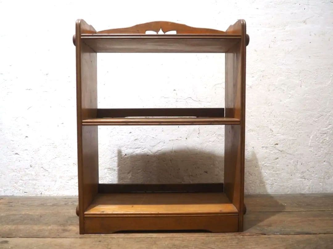 1303 ビンテージ　小振りな本棚　収納棚　ブックラック　ケース　古家具　レトロ