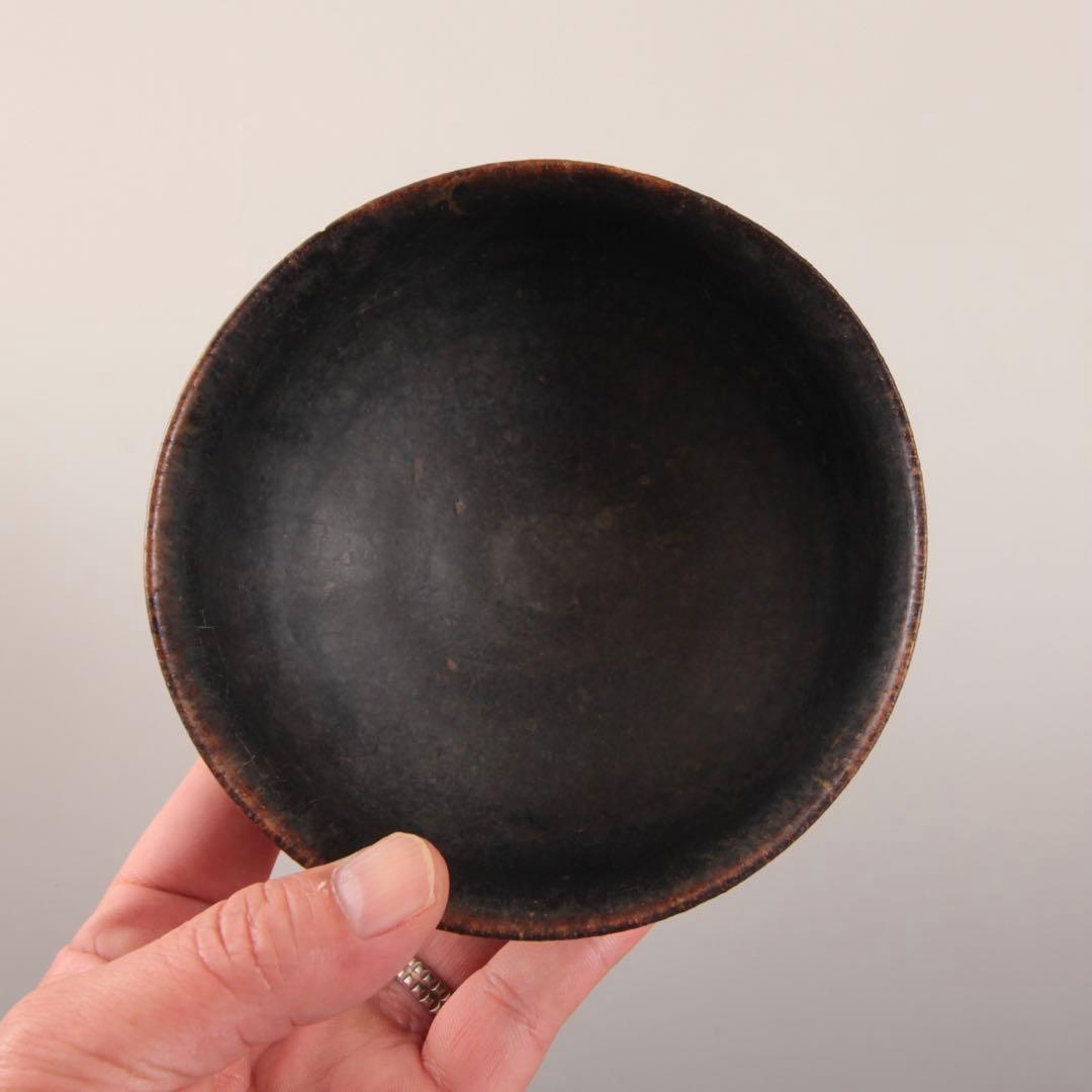 李朝 黒高麗 茶碗 茶道具 朝鮮美術 古美術 古道具 黒釉茶碗