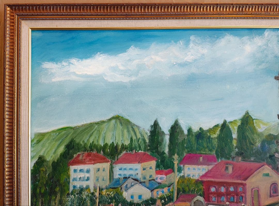 F30号 油絵 額縁 キッズスペース 農園カフェ 公募展 仮縁