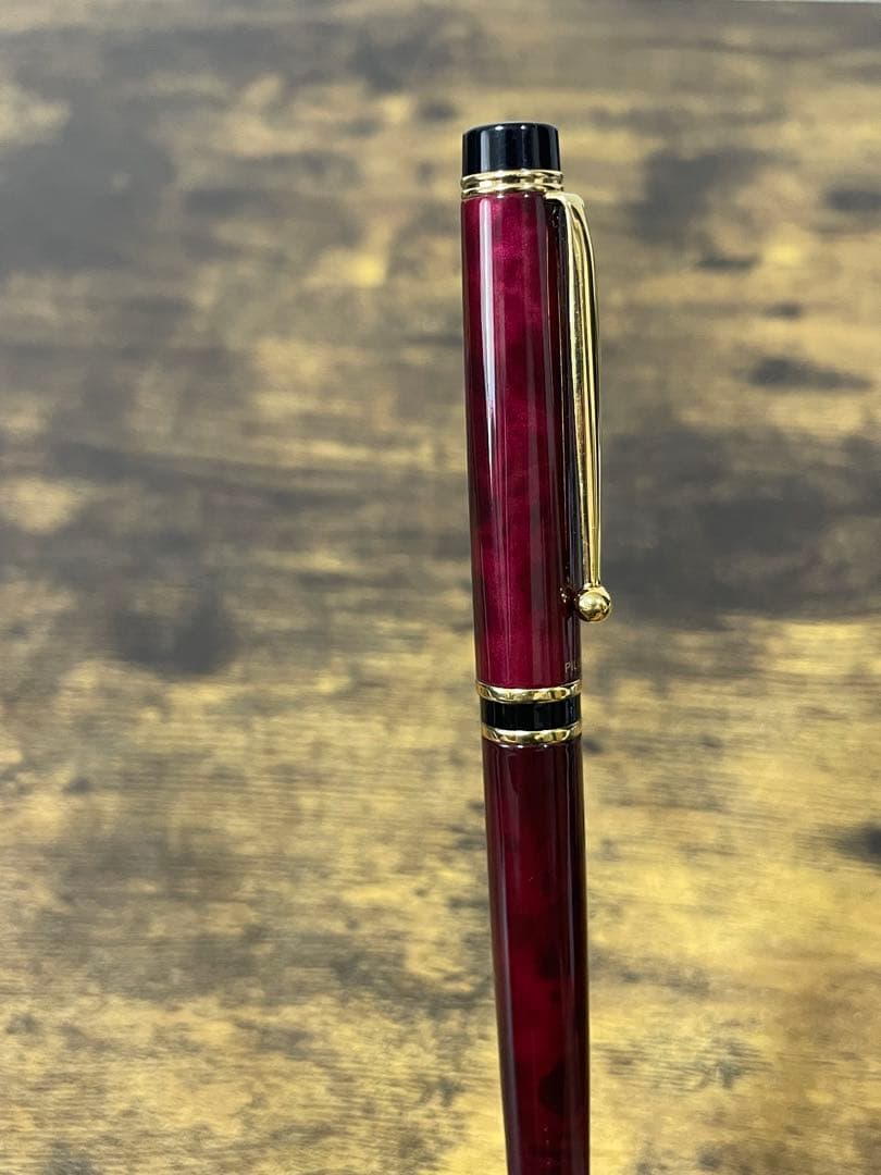 試筆のみ　1996年製　初期型　グランセ　ルビーレッド　マーブル　万年筆 細字