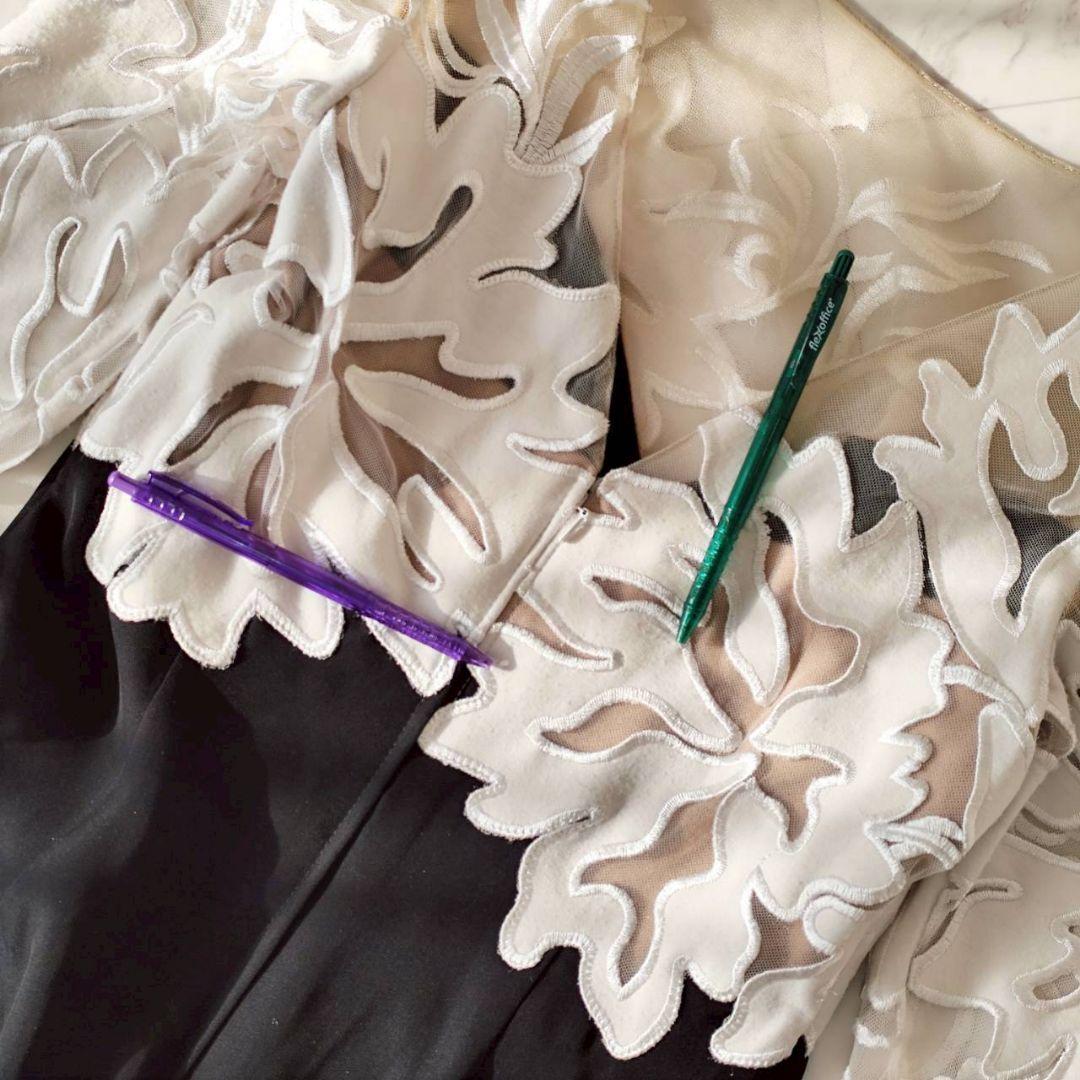 Tadashi Shoji フラワー 刺繍 マキシ丈 ロング ドレス ワンピース