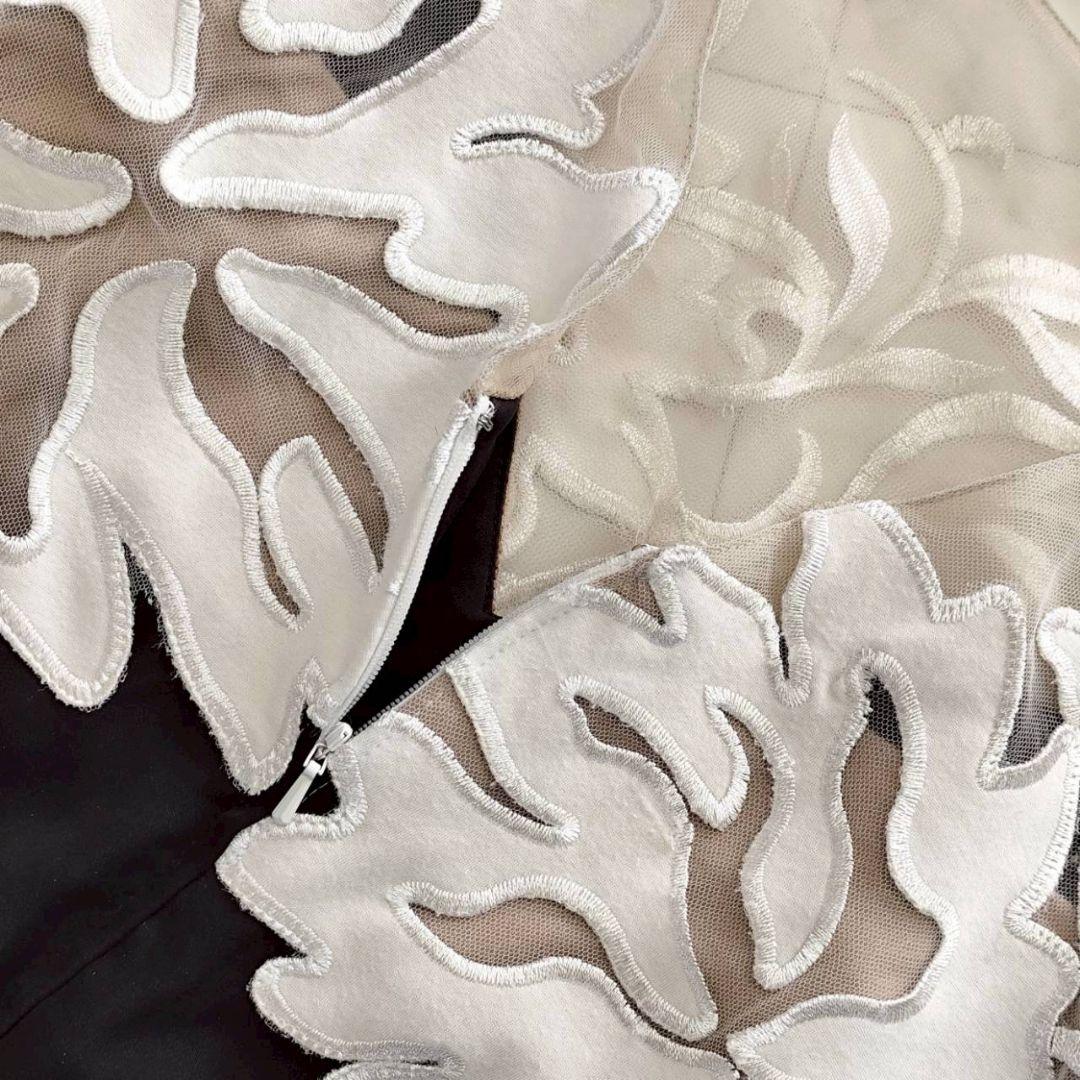 Tadashi Shoji フラワー 刺繍 マキシ丈 ロング ドレス ワンピース