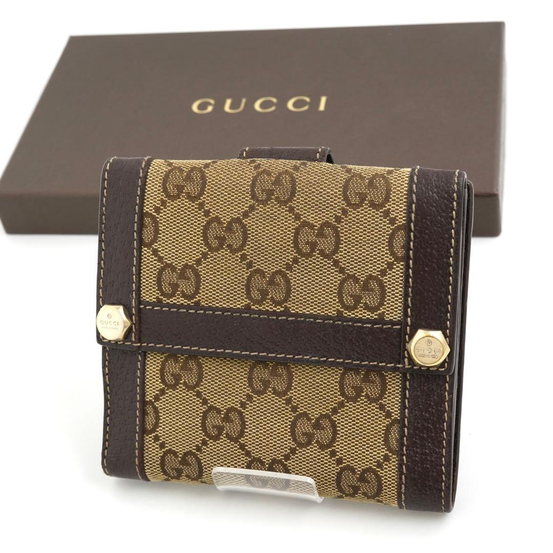 ✨未使用展示品✨　GUCCI ミニ財布　インターロッキング　キャンバス　GG