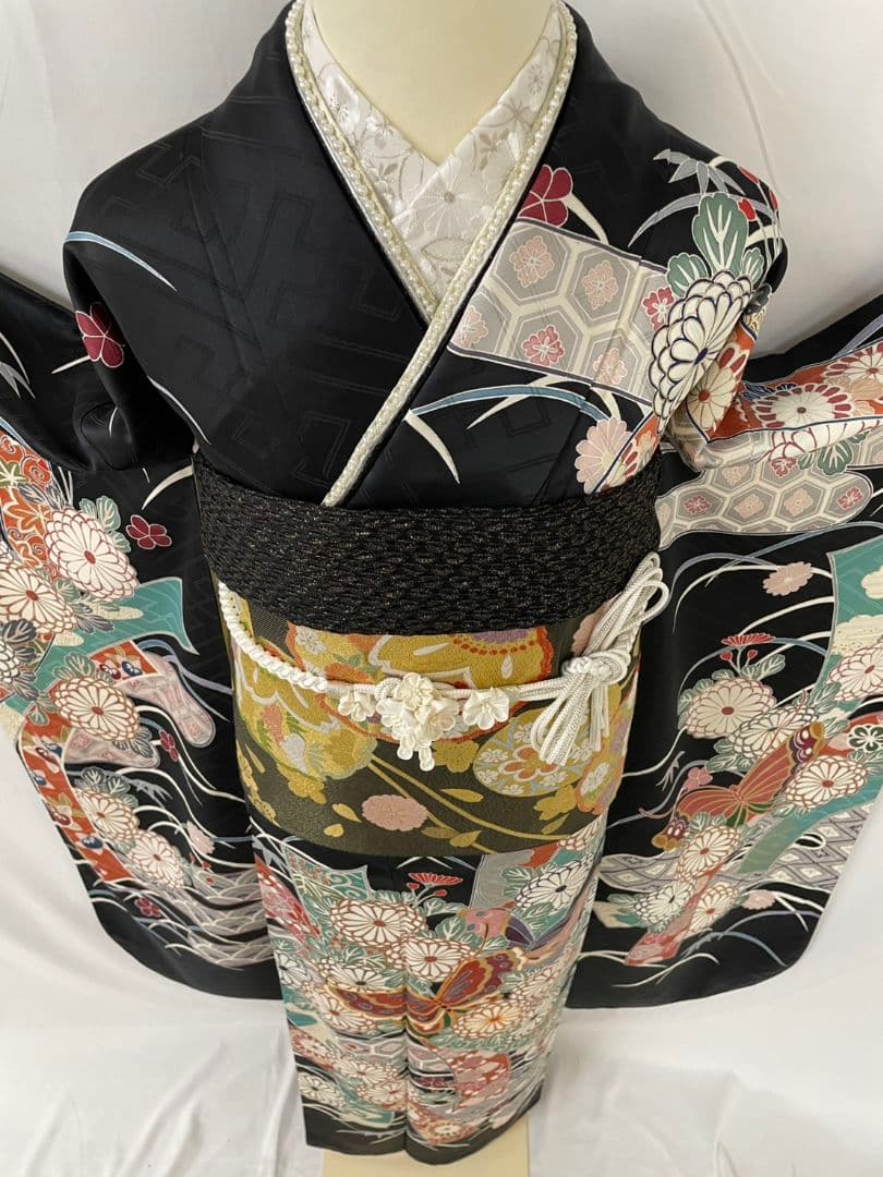 売約済み【WA-Modern】★★正絹　三越謹製　京友禅　振袖7点フルセット★★