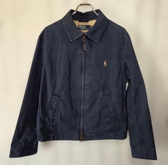 90s ポロラルフローレン スイングトップ L ネイビー