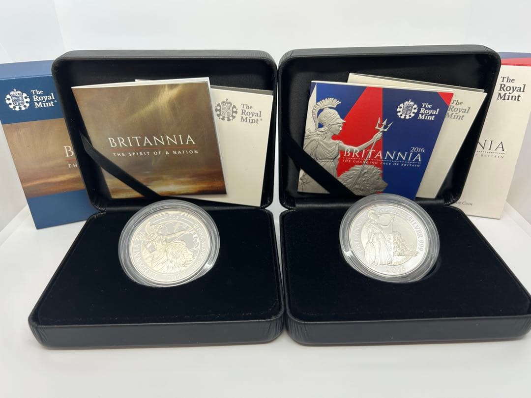 美品　ブリタニア 1オンス銀プルーフ 2016年　2019年　銀