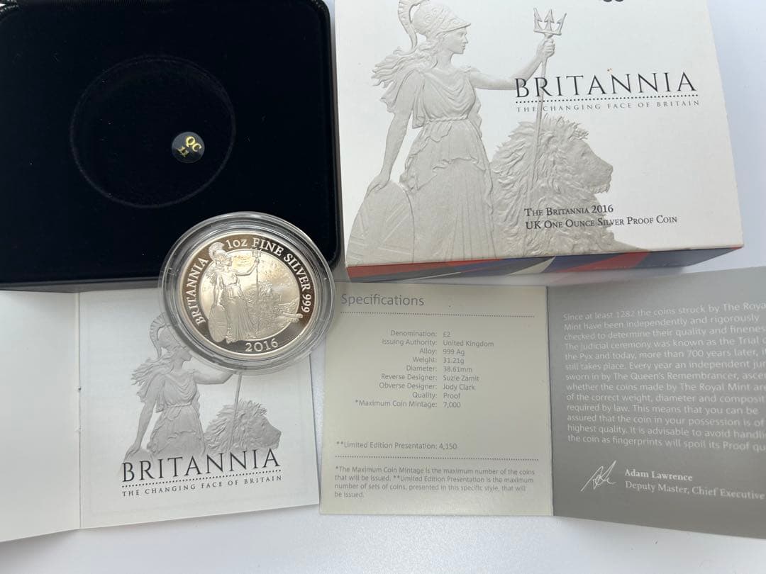 美品　ブリタニア 1オンス銀プルーフ 2016年　2019年　銀