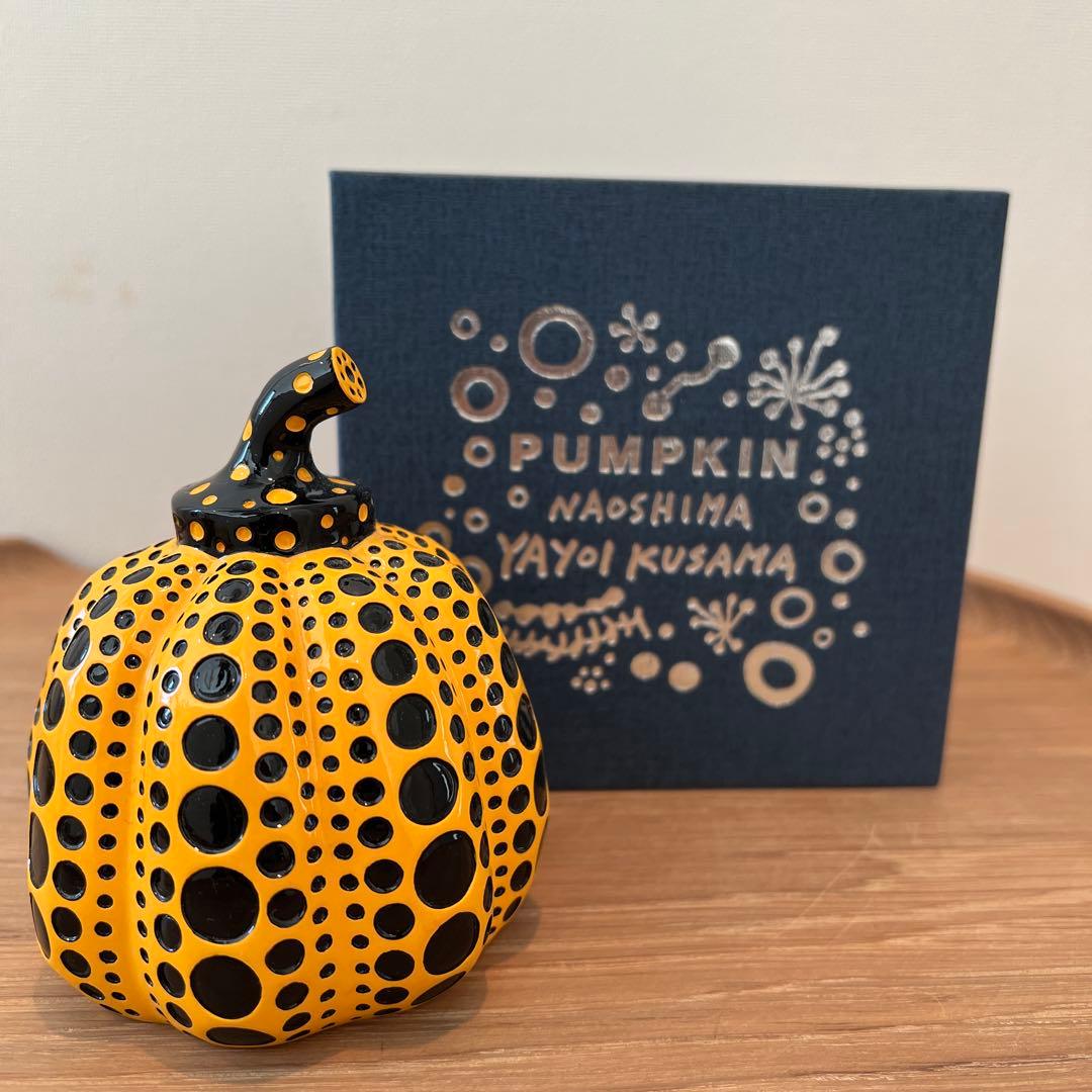 草間彌生 カボチャオブジェ・ペーパーウエイト黄色