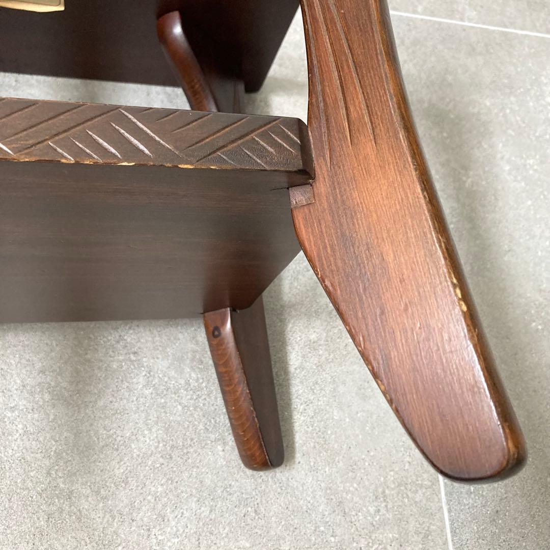 伝統工芸 日光彫り サイドテーブル 花台 飾り台 和家具 軽井沢彫 ヴィンテージ