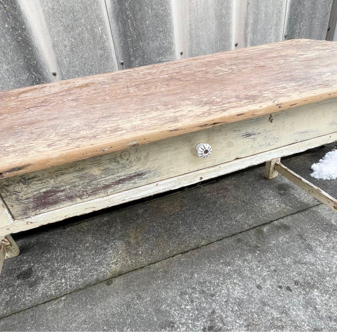 アンティーク/フランス/古材/ダイニングテーブル/センターテーブル/机/店舗什器