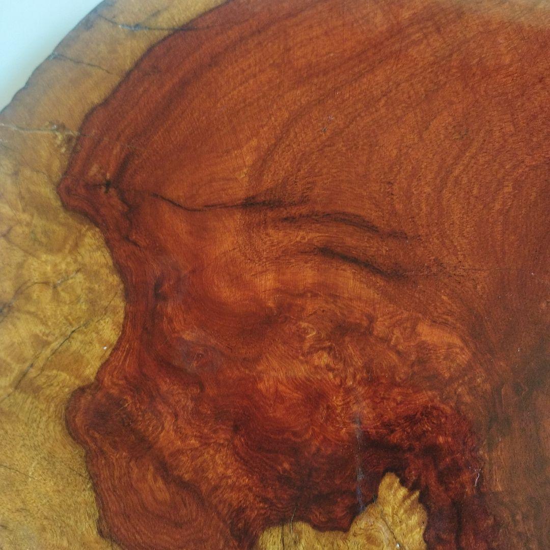 赤褐色 　花梨　カリン　一枚板　花台 華台 置き台 飾り板 敷板 天然木　美品