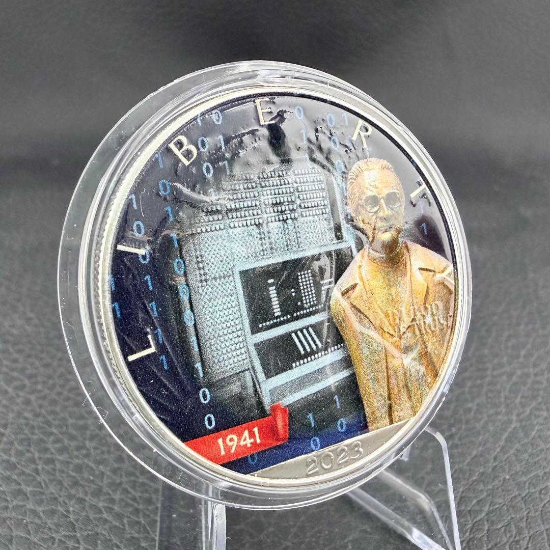 アメリカ イーグル 銀貨 発明:コンピュータ カラー 品質表示証付き 1オンス