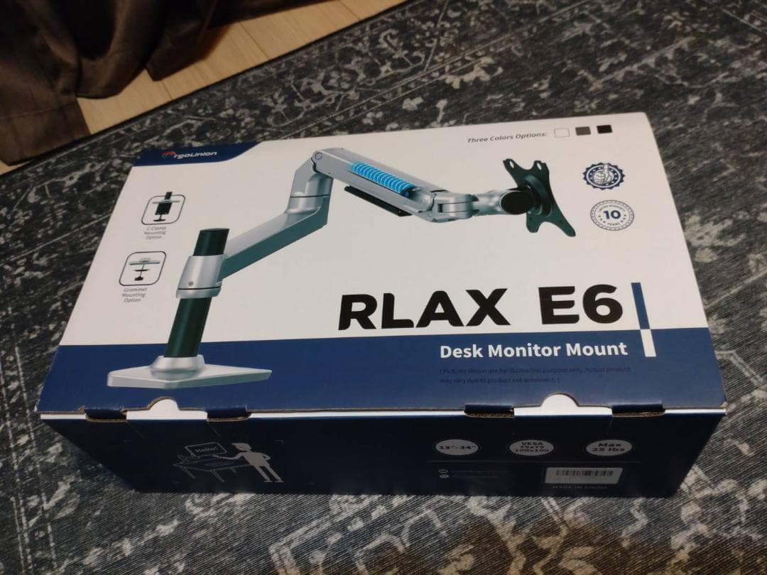 モニターアーム シングル 13-40インチ 対応 耐荷重11.3kg クランプ黒