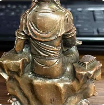 仏教美術 中国 仏像 自在観音 坐龍仏珠観音 銅製 銅器