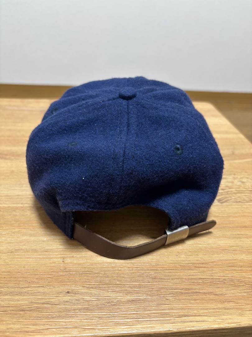 ネイビー ウール ベースボールキャップ