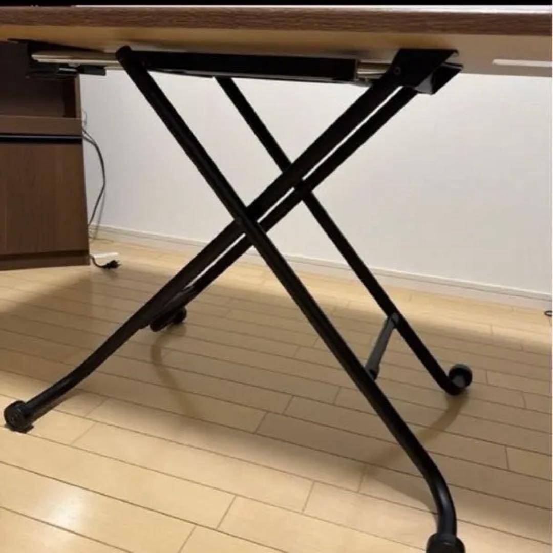 ニトリ　昇降テーブル　折りたたみ式　ブラウン　ダイニングテーブル