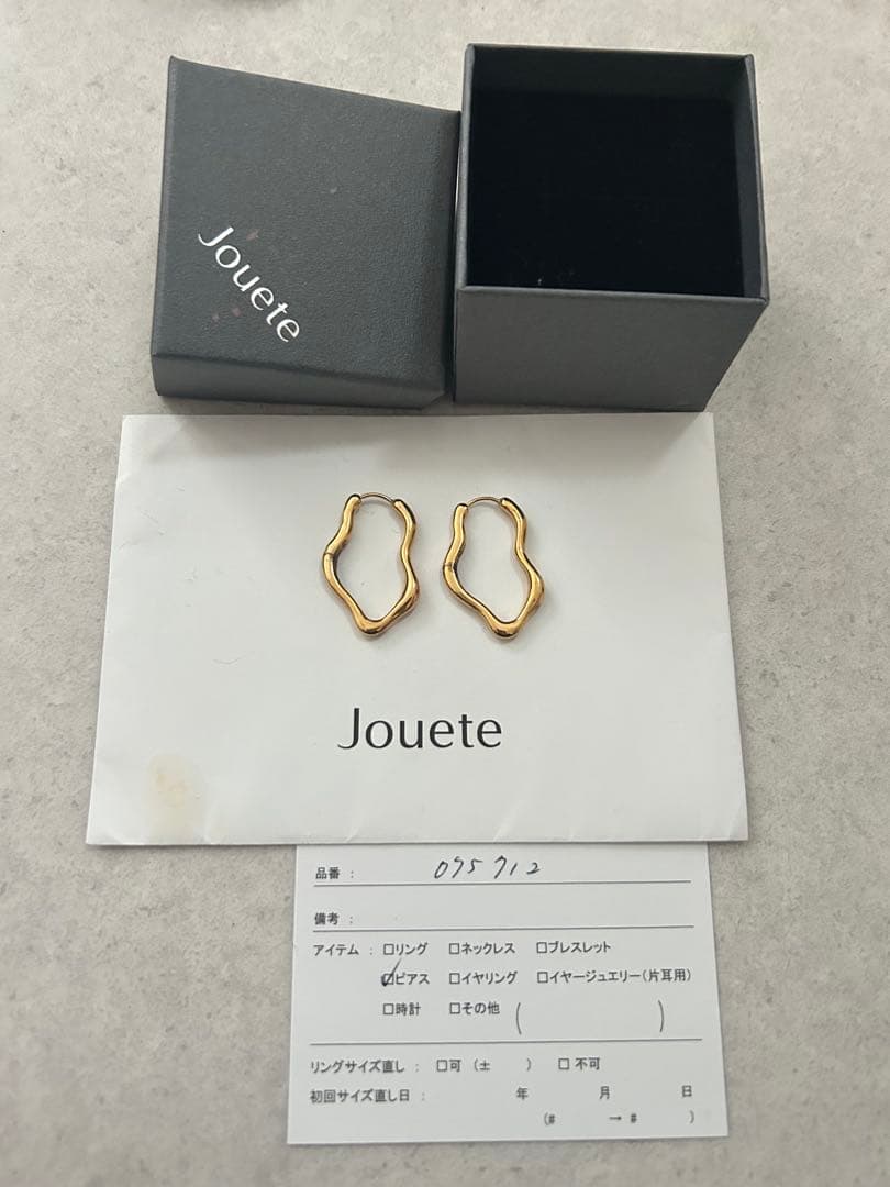 Jouete センシュアル イエローゴールド ピアス