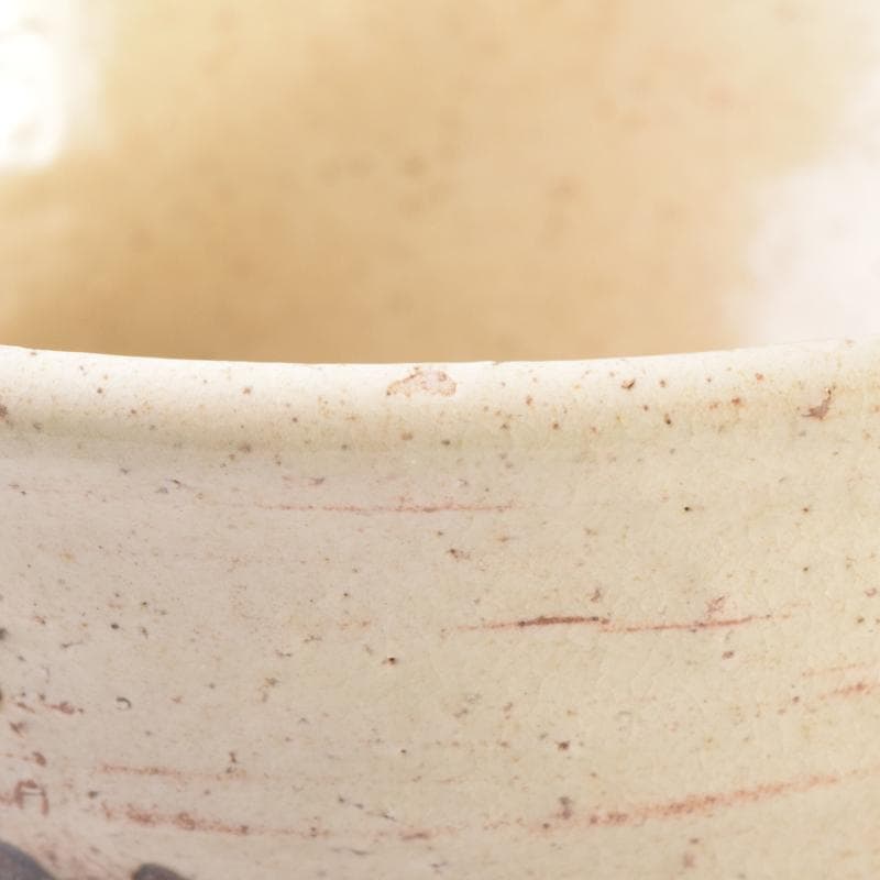 茶道具　志野焼　絵志野　西山窯　数茶碗　五客　合わせ箱　V　7016A