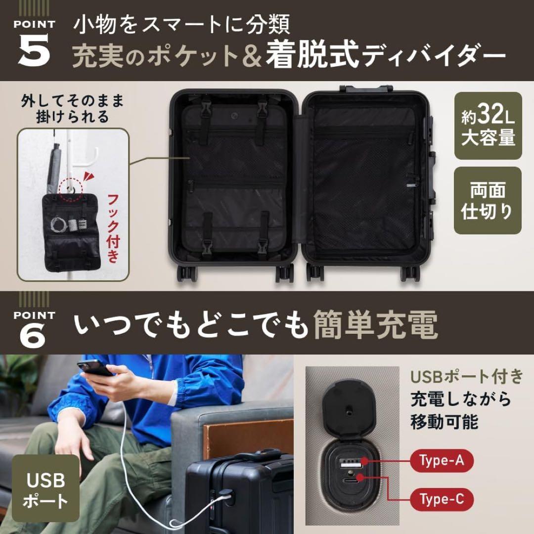 [MAIMO] キャリーケース 機内持ち込み Sサイズ【多機能ハードルモデル】