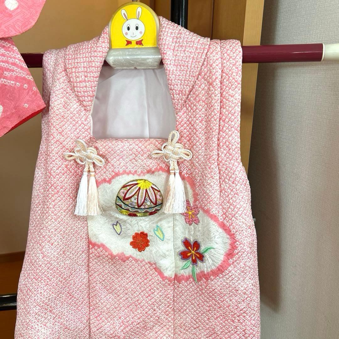 No.3 七五三　　3歳　　　正絹被布セット　　　絞り　　訳あり