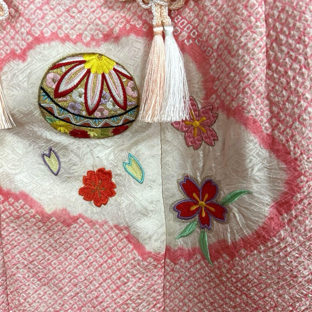 No.3 七五三　　3歳　　　正絹被布セット　　　絞り　　訳あり