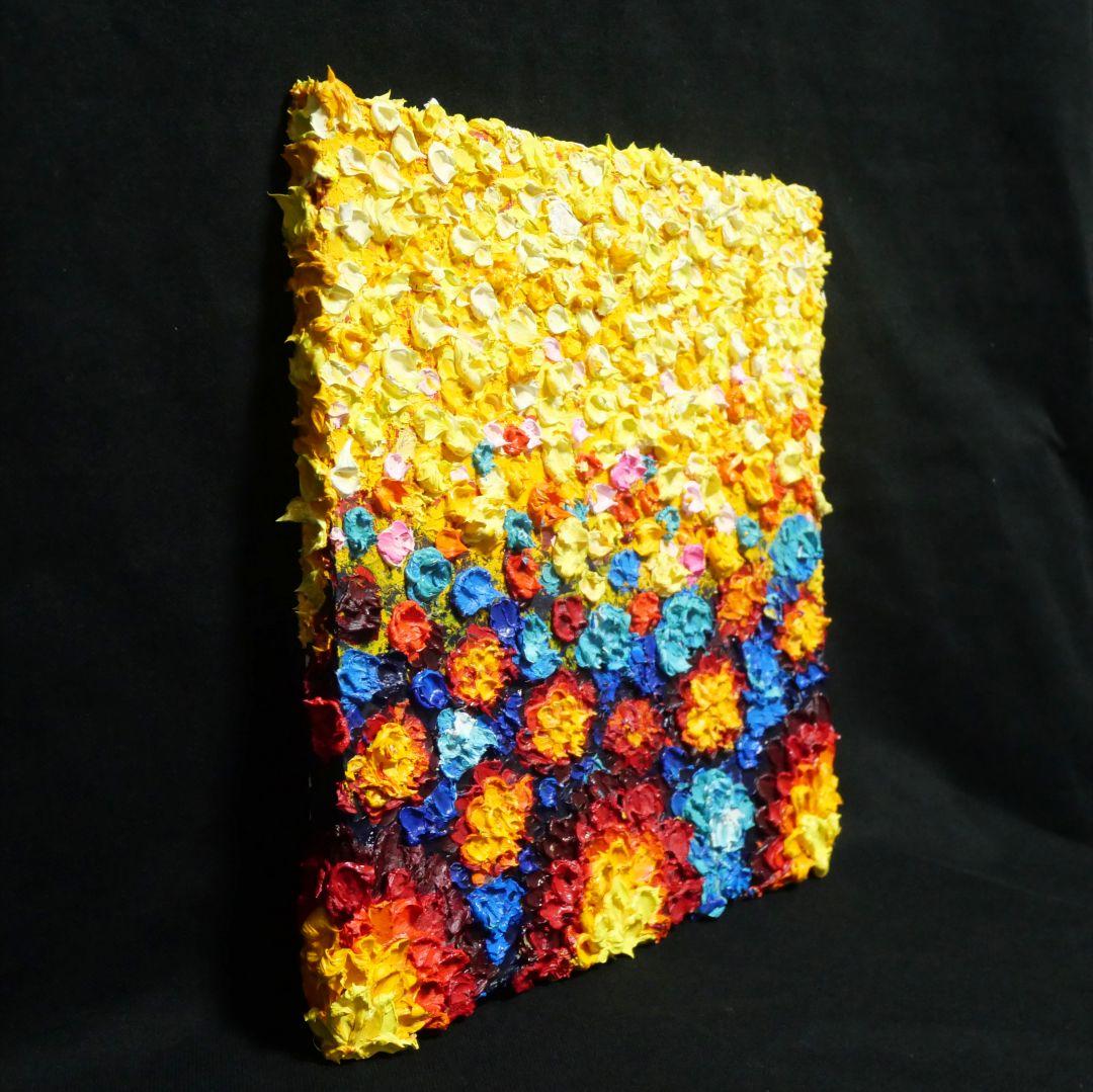 油絵 絵画 アートパネル【flower garden】