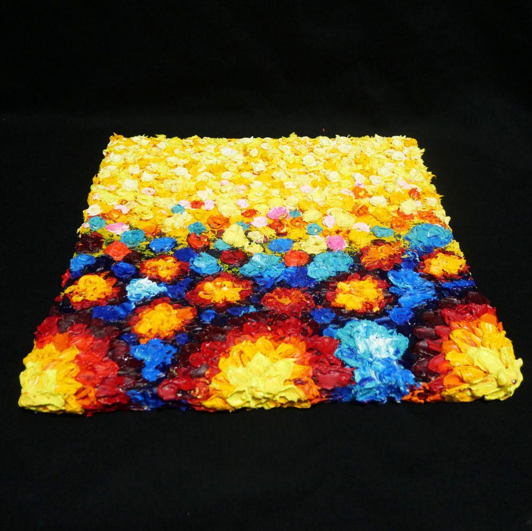 油絵 絵画 アートパネル【flower garden】