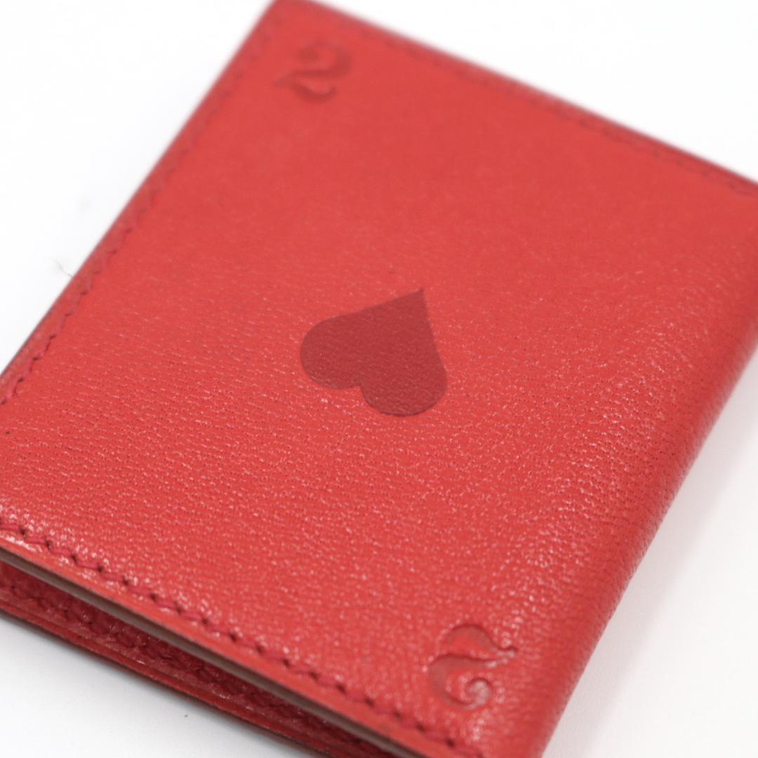 HERMÈS ミニフォトケース トランプ レッド 高さ64mm