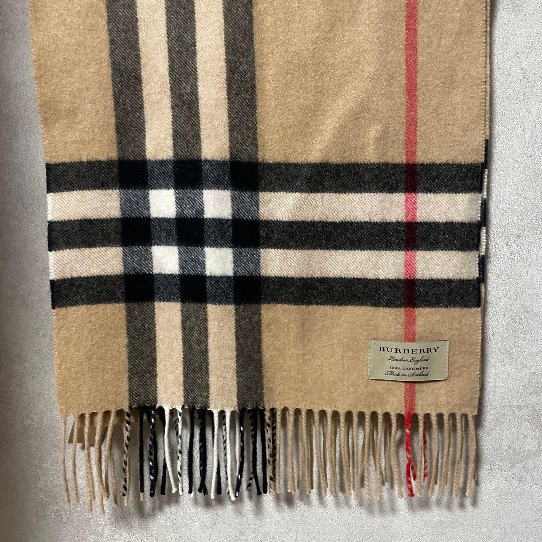 美品　バーバリー　カシミア100% マフラー　ノバチェック　ハート