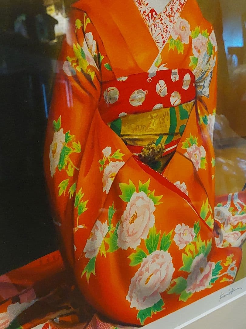 真作 日本画家 小松崎邦夫 舞妓 リトグラフ 112/250