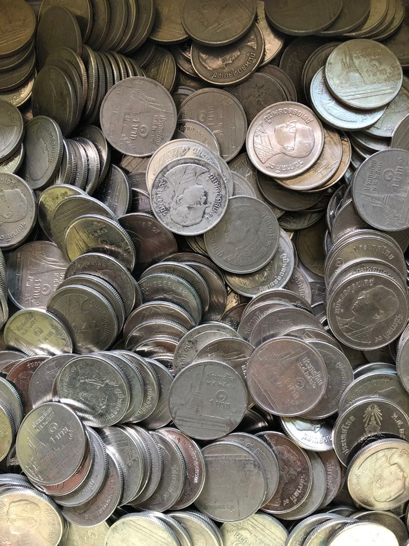 4280【タイ王国】1バーツ　硬貨　　古銭　約5キロ(Kg)