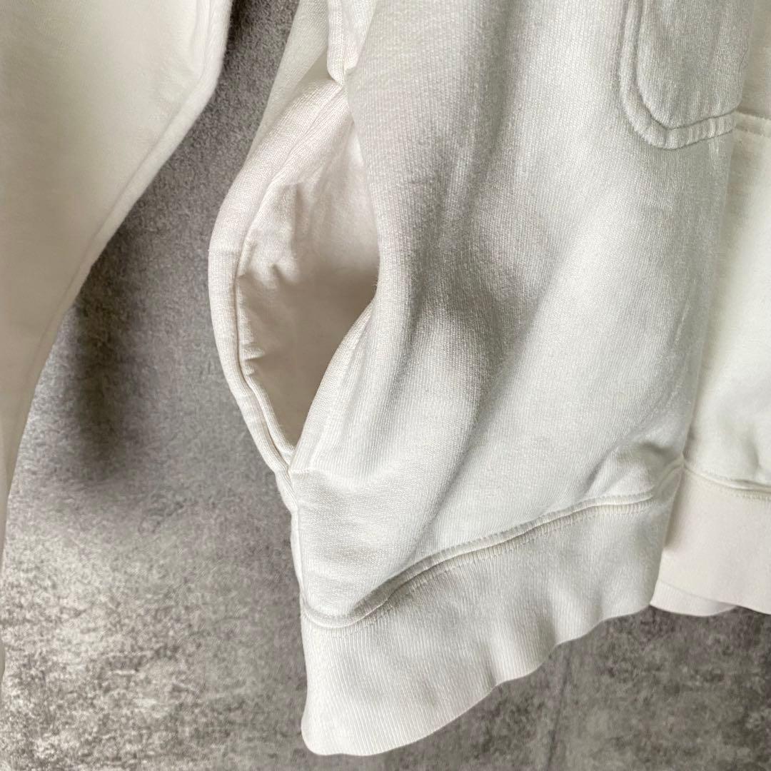 Supreme 赤ロゴ プルオーバーパーカー M ホワイト バーロゴ