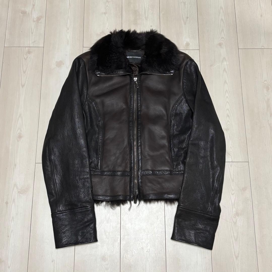 Emporio Armani 06AW ファー レザージャケット