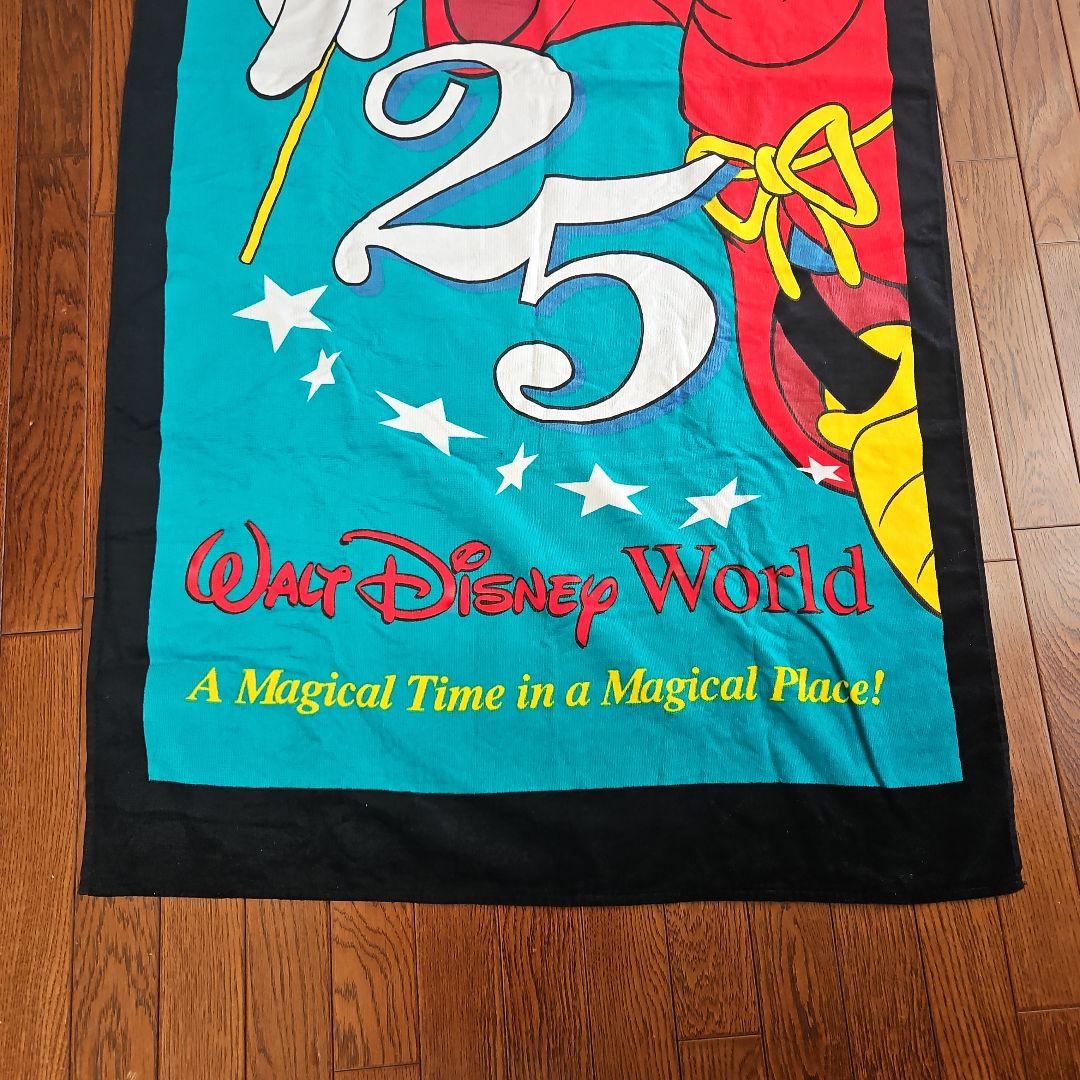 【新品未使用】ディズニーワールド 25周年ミッキー 大判タオル