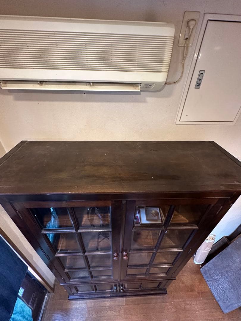 松本民芸家具　Ｅ型書棚　ガラスケース　飾り棚　美品